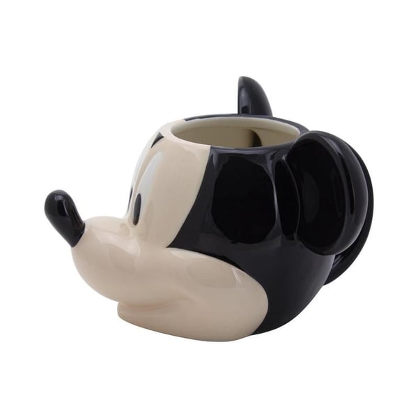 Miniatyrbillede 4 af 6: Paladone Mickey Shaped Mug kop Sort, Cremefarvet Universel 1 stk