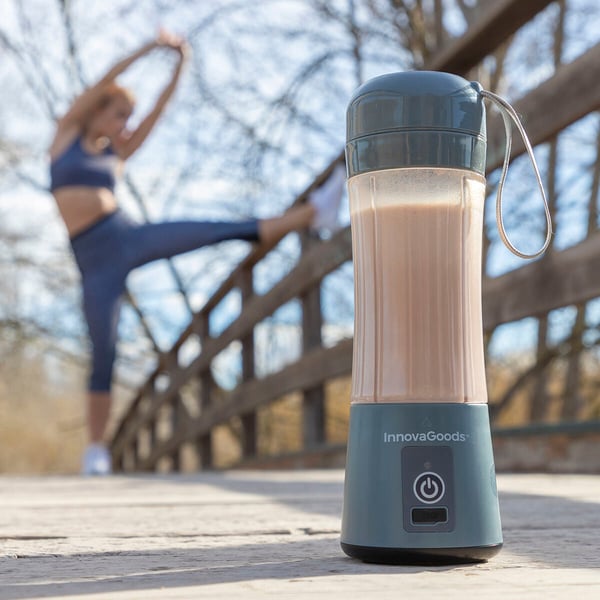 Miniatyrbillede 8 af 10: InnovaGoods 8435527817831 blender 0,38 L Bærbar blender 60 W Grå, Transparent