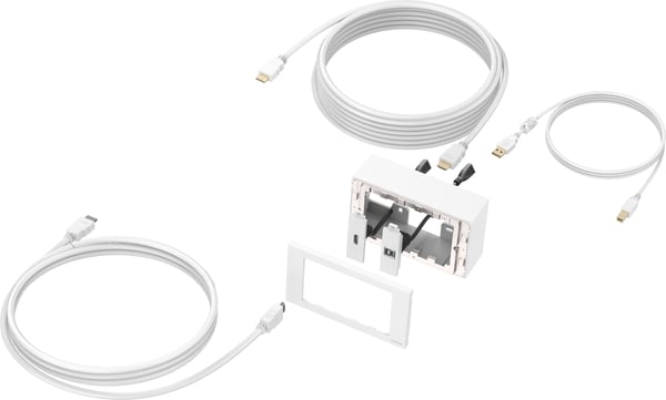 Miniatyrbillede 2 af 4: Vision TC3-PK3M stikkontakt HDMI + USB Type-B Hvid