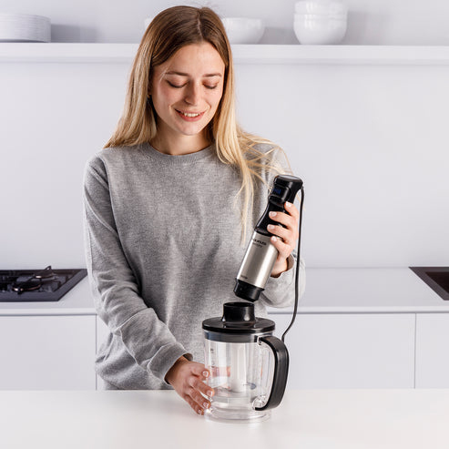Taurus HBA1500X blender 0,5 L Nedsænkning blender 1500 W Sort, Rustfrit stål