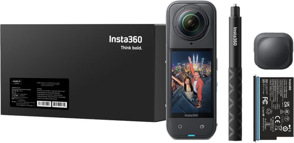 Miniatyrbillede 2 af 2: Insta360 X5 Starter Bundle kamera til actionsport 72 MP 8K Ultra HD 25,4 / 1,28 mm (1 / 1.28") Wi-Fi 1,14 kg