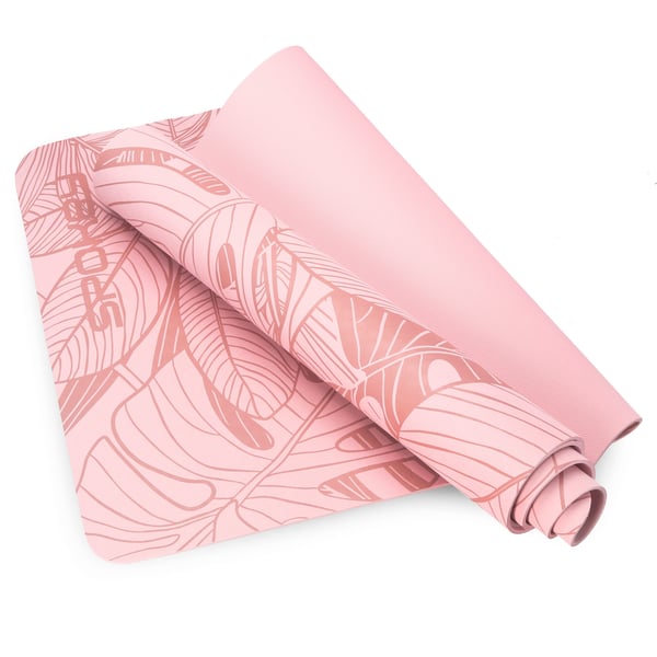 Spokey LEAF yoga måtte Termoplastisk elastomer (TPE) Lyserød