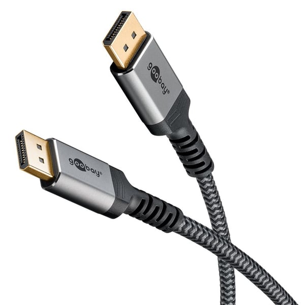 Miniatyrbillede 8 af 8: DisplayPort DP 1.4-kabel 8K Goobay Plus TEXTIL 2m