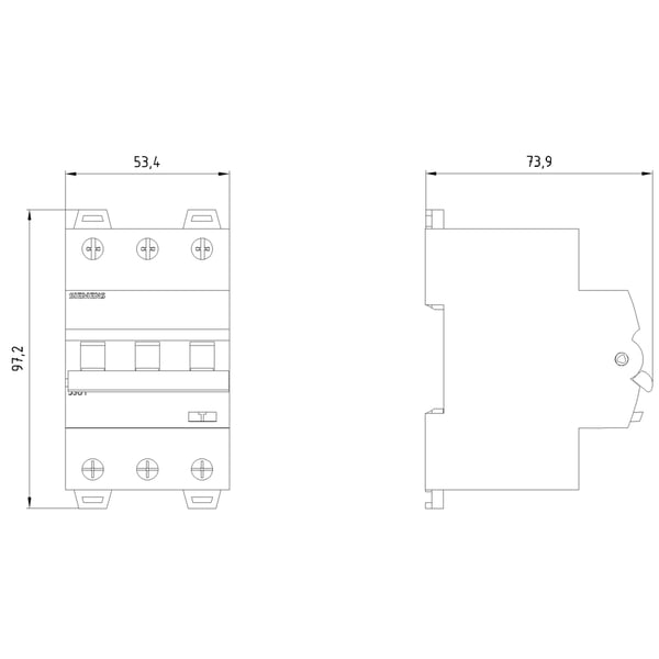 Miniatyrbillede 3 af 3: Siemens 5SU1336-6FP16 kredsløbsafbryder 3