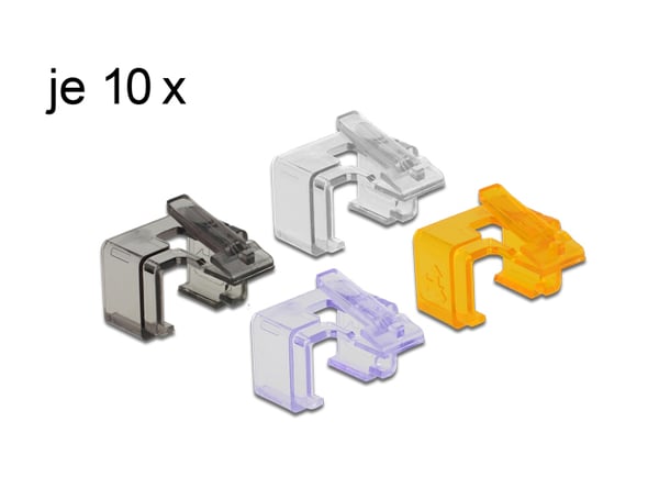 Miniatyrbillede 1 af 4: DeLOCK 86422 kabelholder Flerfarvet 40 stk