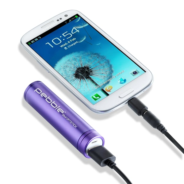 Miniatyrbillede 3 af 3: Veho Pebble Smartstick 2200 mAh Lilla
