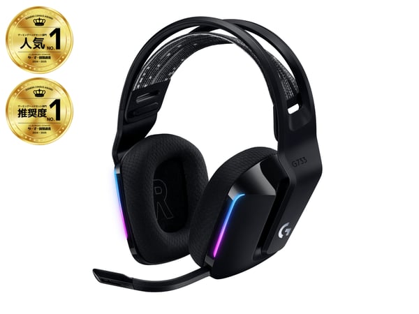 Logitech G G733 Headset Trådløs Spil Sort