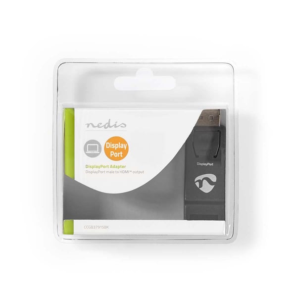 Nedis CCGB37915BK kaapelin sukupuolenvaihtaja HDMI Type A (Standard) DisplayPort Musta