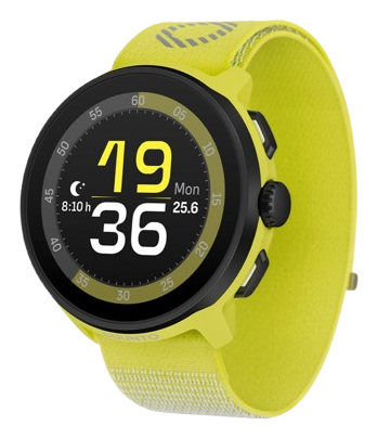 Suunto Run 3,35 cm (1.32") AMOLED 46 mm Digitaalinen 466 x 466 pikseliä Kosketusnäyttö Musta, Keltainen GPS (satelliitti)