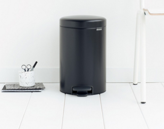 Miniatyrbild 4 av 5: Brabantia 113741 papperkorgar 12 l Rund Svart