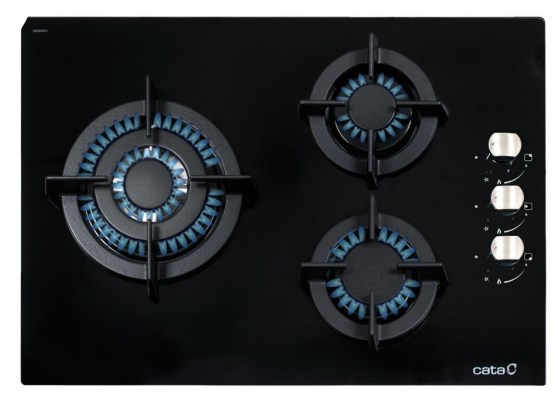 Miniatyrbillede 1 af 2: CATA CCI 5003 BK Sort Indbygget 59 cm Gaskomfur 3 zone(s)