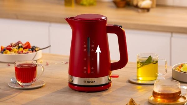 Pikkukuva 5 / 11: Bosch TWK4M224 vedenkeitin 1,7 L 2400 W Punainen