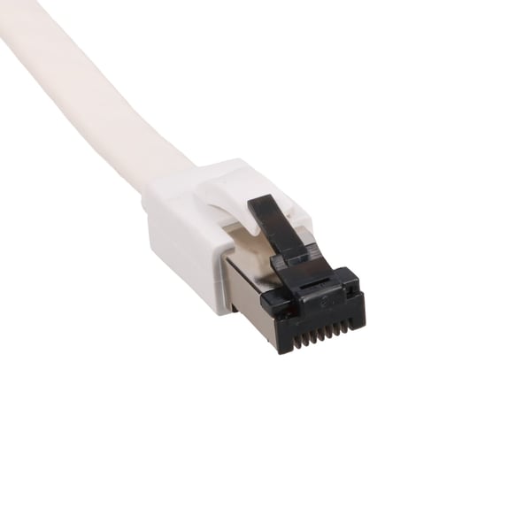 Miniatyrbillede 13 af 14: Extralink LAN PATCHCORD CAT.8 U/FTP 20M 40G FLAT SHIELDED FOILED TWISTED PAIR BARE COPPER WHITE netværkskabel