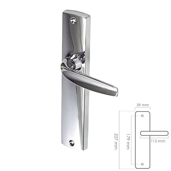Wolfpack Juego Manivelas Para Puertas 'Ayr' Ref 540 Cromo Wolfpack Juego Manivelas Para Puertas 'Ayr' Ref 540 Cromo