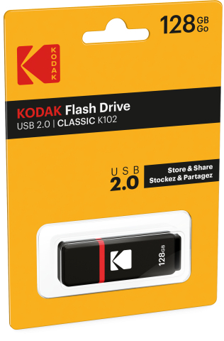 Kodak Classic K102 USB-muisti 128 GB USB A-tyyppi 2.0 Musta, Punainen
