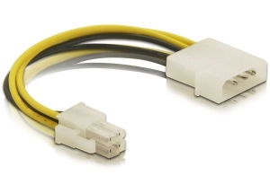 DeLOCK Cable P4 male > Molex 4pin male Multifärg 0,13 m DeLOCK Cable P4 male > Molex 4pin male Multifärg 0,13 m