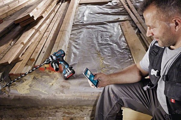 Bosch GSR 18V-110 C 2100 RPM utan nyckel 1,8 kg Svart, Blå