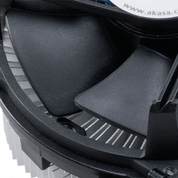 Akasa AK-955A-BV2 Computerkølesystem Processor Luftkøler 9 cm Aluminium, Sort 1 stk
