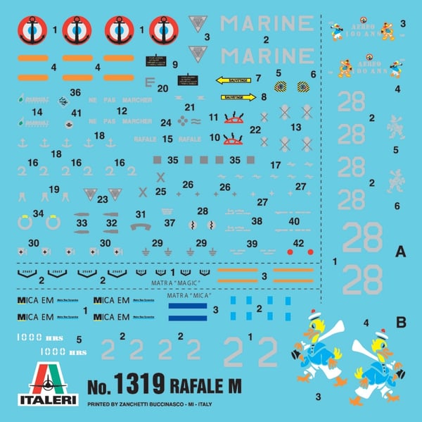 Miniatyrbillede 6 af 6: Italeri Rafale M Monteringssæt 1:72
