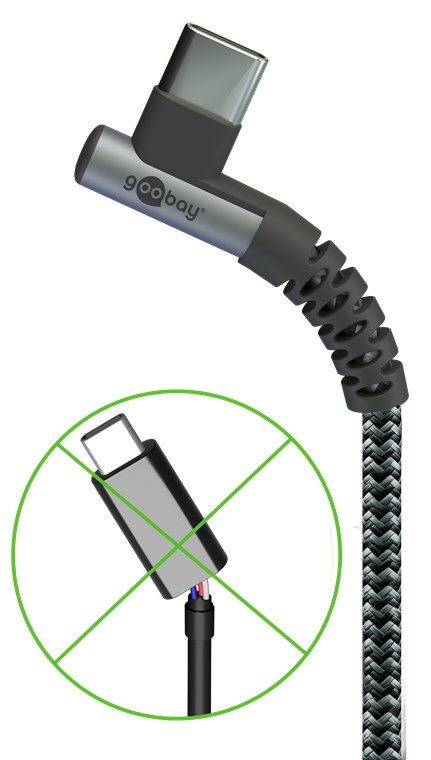 Miniatyrbillede 5 af 8: Goobay 64655 USB-kabel USB 2.0 0,5 m USB C USB A Sort, Grå