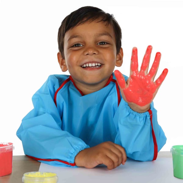 Miniatyrbillede 5 af 7: SES Creative Washable Finger Paints (Pack of 4) vaskbar fingermaling Blå, Grøn, Rød, Gul