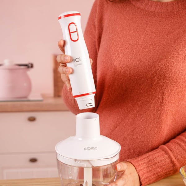 Miniatyrbillede 10 af 12: Solac BA5614 Nedsænkning blender 1000 W Rød, Transparent, Hvid