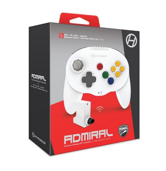 Hyperkin Admiral Hvid Bluetooth Gamepad Analog Nintendo Switch Lite, Android, MAC, Nintendo Switch, PC