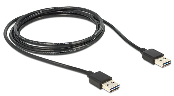 Miniatyrbillede 2 af 2: DeLOCK 3m USB 2.0 A USB-kabel USB A Sort