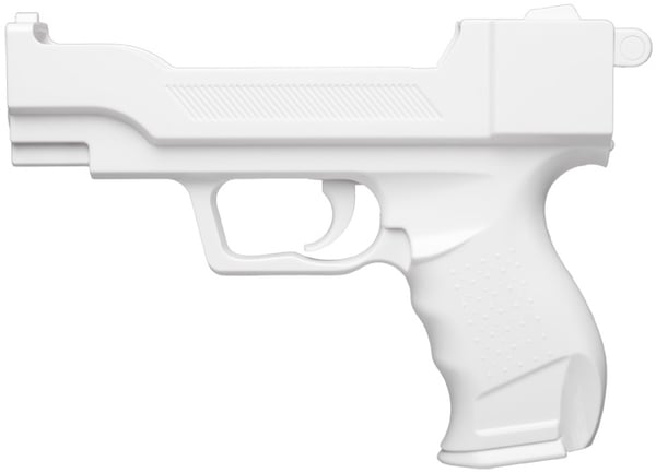 Miniatyrbillede 3 af 6: Bigben Interactive Gun, Nintendo Wii Hvid Skydevåben