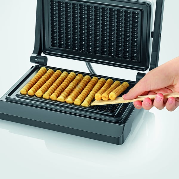 Severin WA 2114 vaffeljern 12 vaffel/vafler 800 W Sort, Rustfrit stål