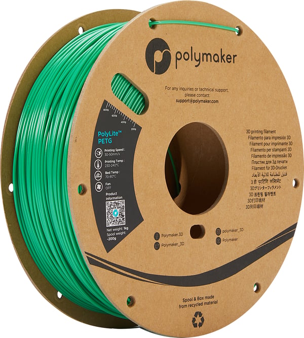 Miniatyrbillede 1 af 7: Polymaker PB01005 3D print materiale Polyethylenterephthalatglycol (PETG) Grøn 1 kg
