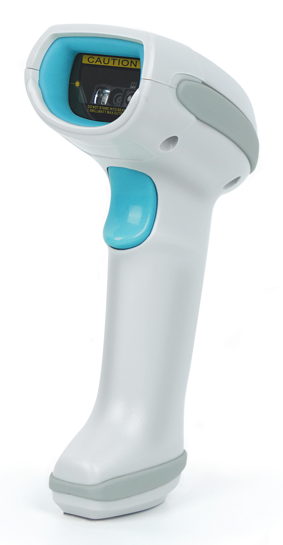 Digitus Advanced Barcode Scanner, Corded, 1D/2D Handhållen steckkodsläsare 1D/2D CMOS Vit, Petrolfärgad