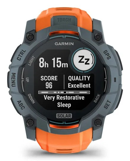 Miniatyrbild 16 av 19: Garmin Instinct 3 Solar 2,79 cm (1.1") MIP 50 mm Digital 176 x 176 pixlar Pekskärm Orange GPS