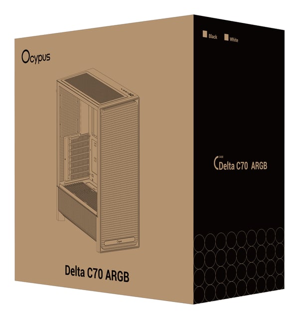Ocypus Delta C70 ARGB Midi Tower Valkoinen