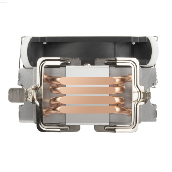 Miniatyrbillede 2 af 7: Silverstone AR12 RGB Processor Køler 12 cm Sort, Rustfrit stål, Hvid