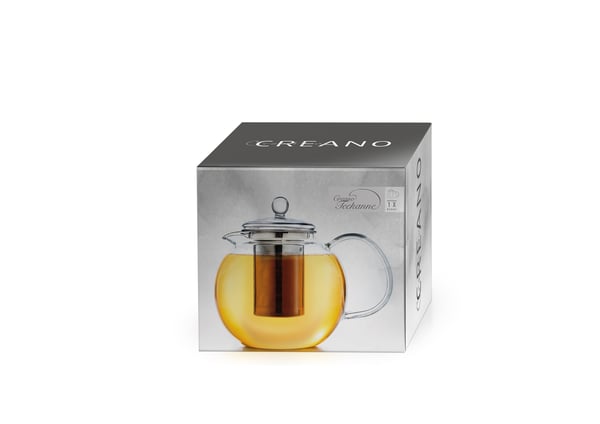 Miniatyrbild 3 av 3: Creano Glas-Teekanne 0.85L Enklel tekanna 850 ml Transparent