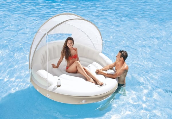 Intex 58292 pool- och badmadrass Beige, Vit Monokromatiskt Vinyl Flytande ö