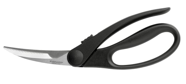 Miniatyrbild 1 av 2: Fiskars 1023819 kökssax 230 mm Svart, Rostfritt stål Höns