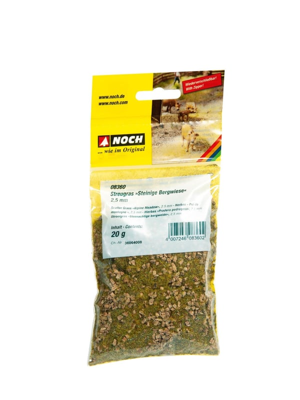 NOCH Scatter Grass “Alpine Meadow” skalamodell dele og tilbehør Planter