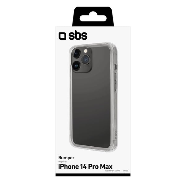 SBS Bumper mobiltelefonfodral 17 cm (6.7") Mobilskal Transparent