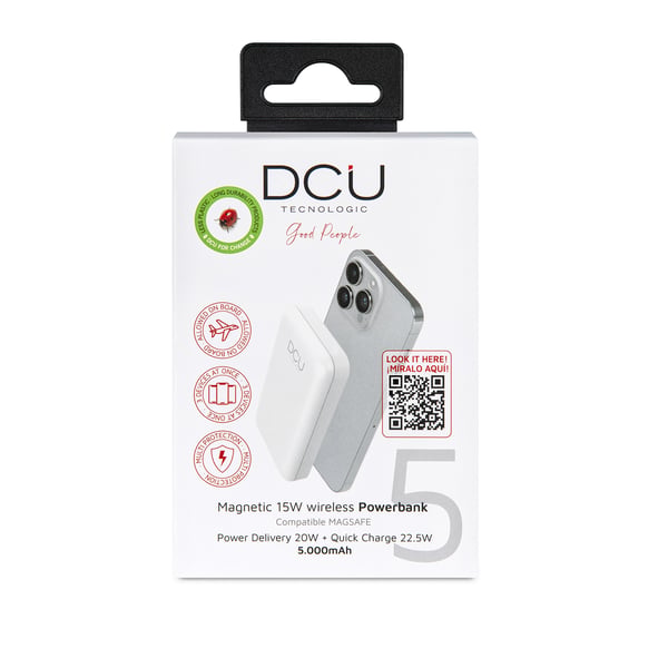 Miniatyrbild 4 av 6: DCU Advance Tecnologic 34155008 basstationer Litium 5000 mAh Trådlös laddning Vit