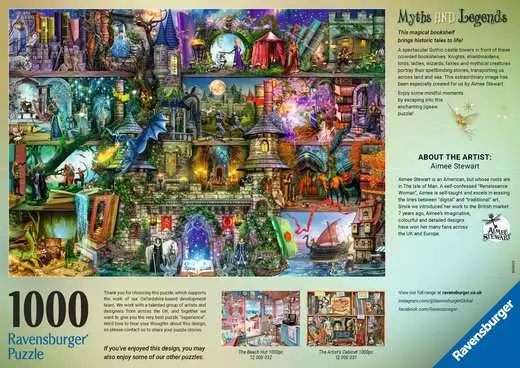 Miniatyrbillede 3 af 6: Ravensburger 12000089 Puslespil 1000 stk Fantasy