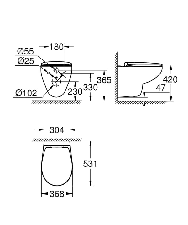 GROHE Bau Ceramic toilet