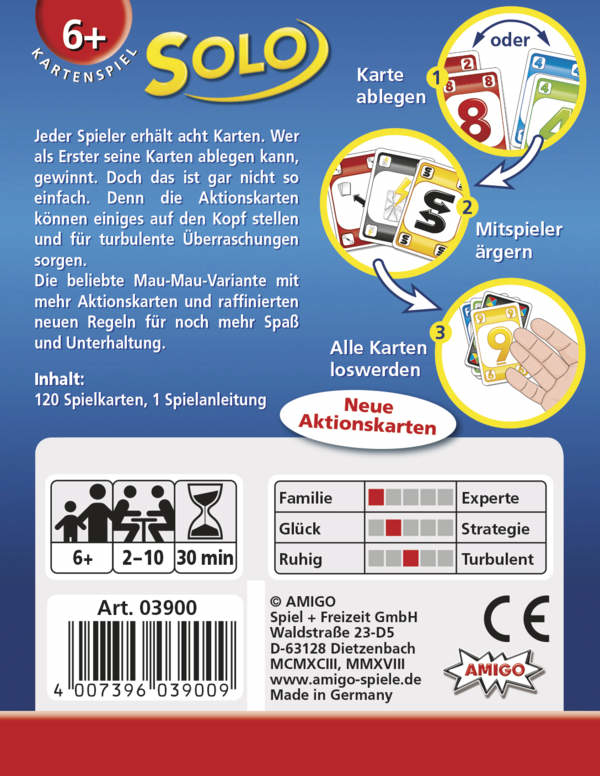 Miniatyrbild 2 av 4: Amigo Solo 30 min Kortspel Kortbytesspel