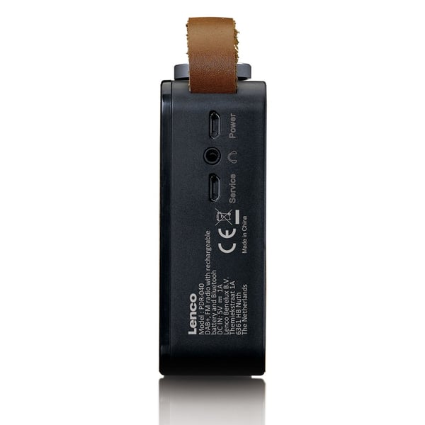 Lenco PDR-040 Bærbar Analog & digital Bamboo, Sort