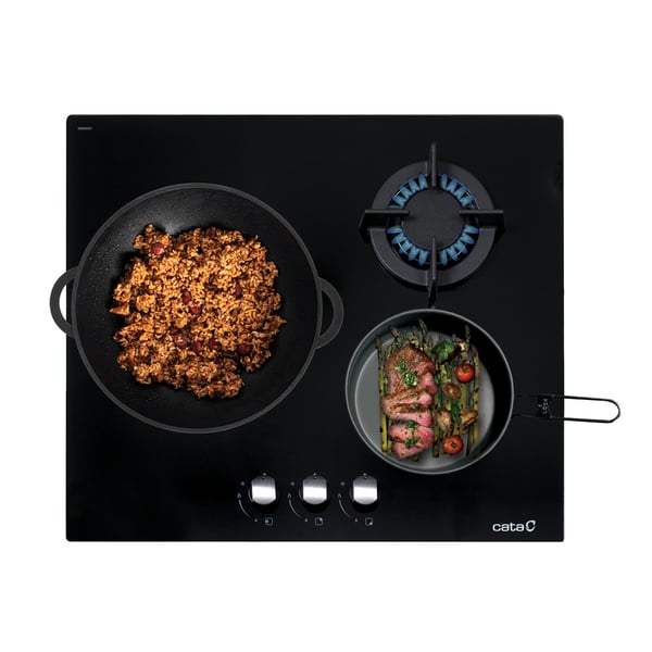 CATA CCI 6021 BK Sort Indbygget 59 cm Gaskomfur 3 zone(s)