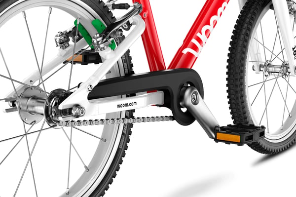 Miniatyrbillede 6 af 13: WOOM GO 3 Bycykel Aluminium Sort, Rød, Hvid
