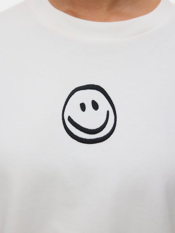 Vero Moda VMSARA T-Shirt Rund halsudskæring Kort ærme Polyester, Elastin