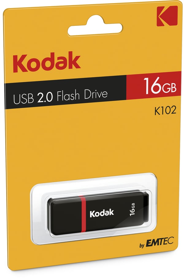 Kodak EKMMD16GK102 USB-sticka 16 GB USB Type-A 2.0 Svart, Röd, Vit