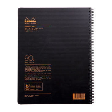 Pikkukuva 5 / 6: Rhodia 119901C muistikirja A4+ 80 arkkia Musta
